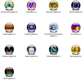 Internet Apps 1 XP Icons (Globe)