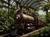 A steampunk style locomotive