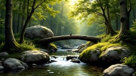 a forest scene