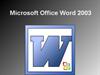 Microsoft Office Word 2003