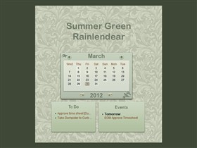 Summer Green Rainlendar