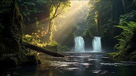 Secluded Twin Forest Falls