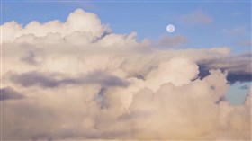 Mountain Clouds Moon