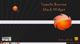 Tequila Sunrise Clock Widget