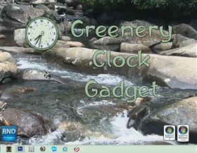 Greenery Clock Gadget