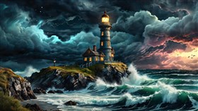 4K Lighthouse Storm