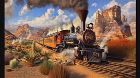 4K Old West Train