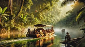 4K Jungle River Boat