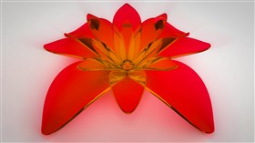 glass flower red