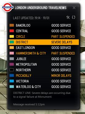 London Underground Live Travelnews