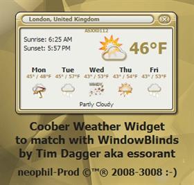 Coober Weather Widget