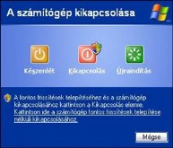 Shut down windows xp hungarian