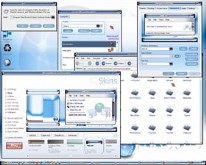 shiny blue desktop