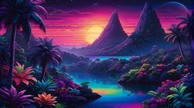 4K Tropical Neon