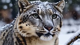 4K Snow Leopard