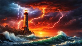 4K Stormy Lighthouse