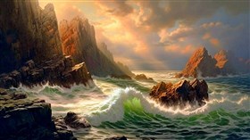 4K Angry Sea