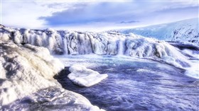 Icy Stream Waterfalls at Gulfoss