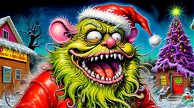 8K Rat Fink Santa Claus