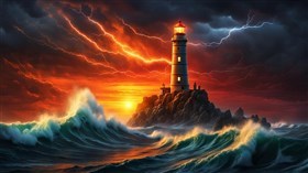 4K Lighthouse Storm