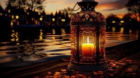 golden candle lamp