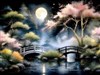 a misty Japanese garden