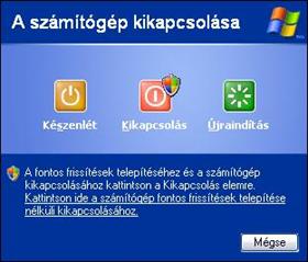 Shut down windows xp hungarian