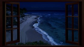 Beautiful Ocean Beach Window 4K
