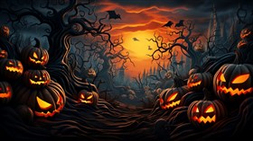 4K Pumpkin Patch Dark