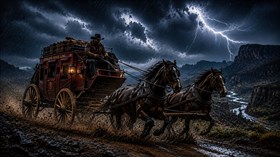 4K Rider in a Storm