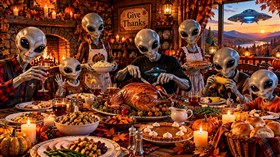 4K Alien Thanksgiving