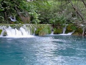 plitvice lake waterfall