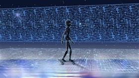 Robot on Skateboard