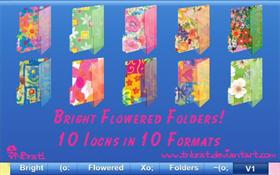 Bright Flowered Folders 1