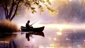 a lone fisherman