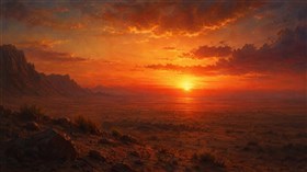 a dramatic sunset