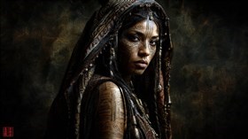 A  tribal warrior woman