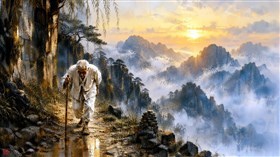 A solitary elderly
