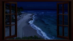Beautiful Ocean Beach Window 4K