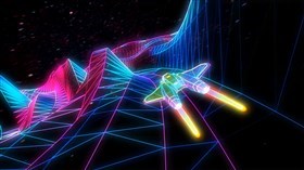 Retro Neon Spaceship