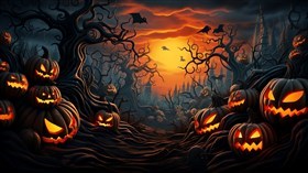 4K Pumpkin Patch Dark