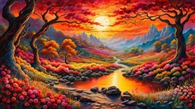 4K Spring Sunset