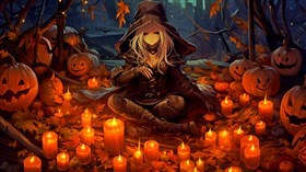 4K Anime Halloween Candles