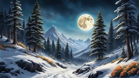 4K Winter Moon