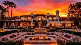 4K Sunset Fire Pit