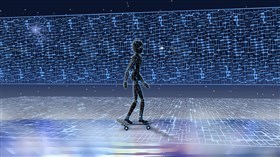 Robot on Skateboard