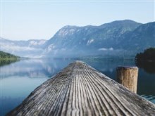 Wooden dock in Slovenia