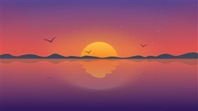 Relaxing Sun and Lake